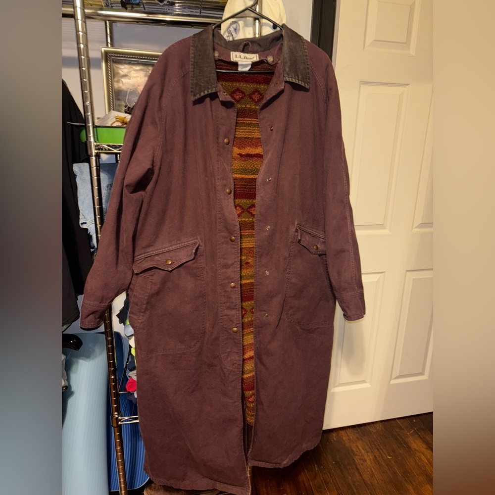 L.L. Bean Purple Trench/Barn Coat